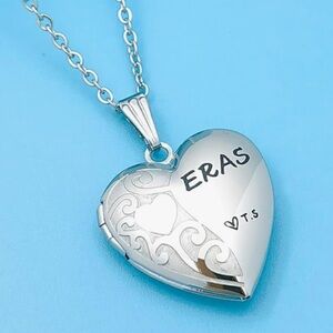 - Taylor Swift Swiftie fans photo locket heart Necklace engraved
